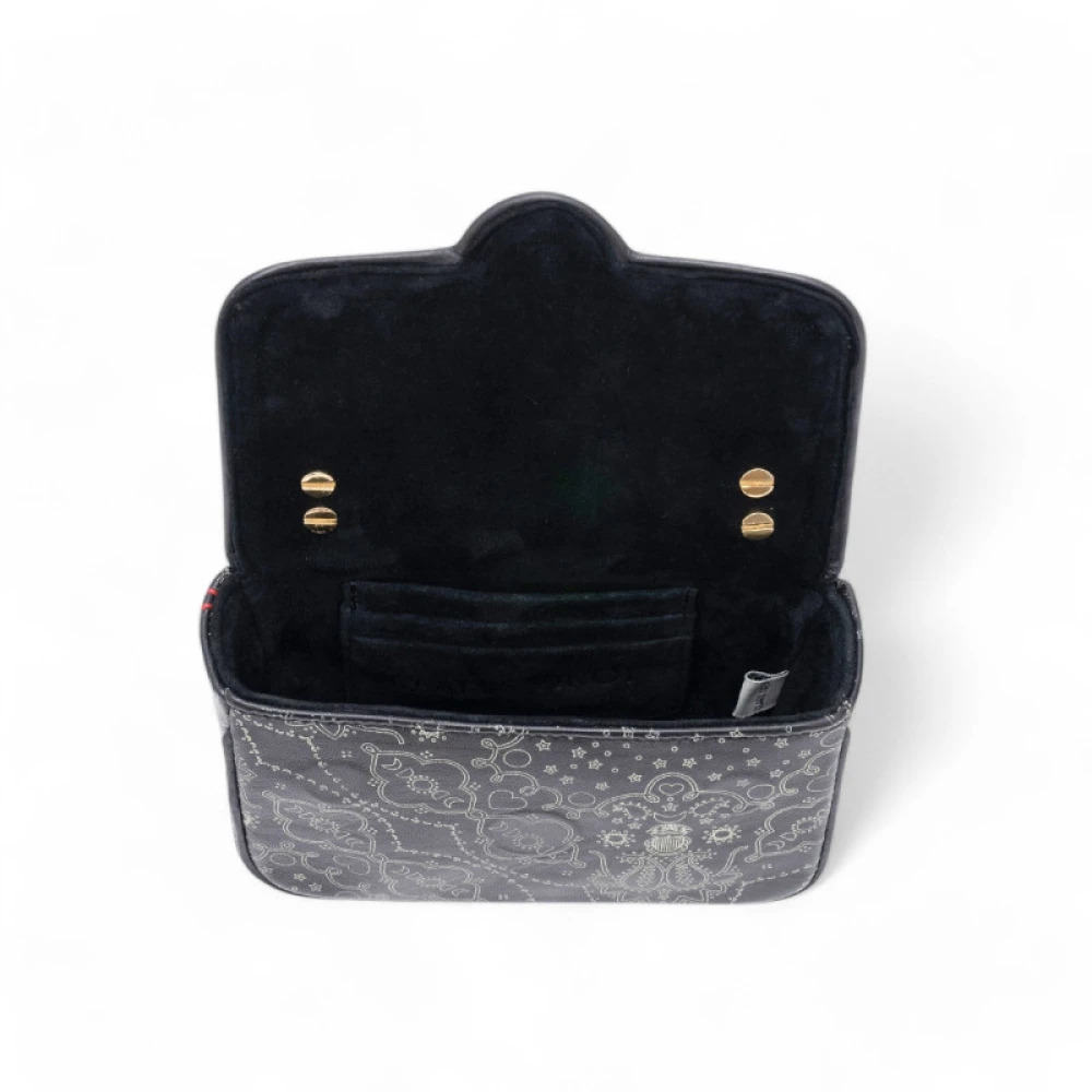 Claris Virot Mini Bandana Schoudertas met Ketting Black Dames