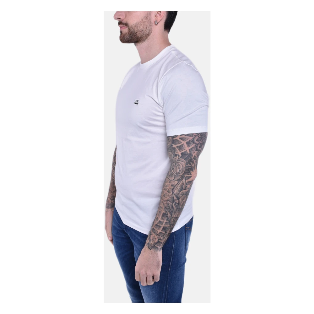 C.P. Company Logo Jersey T-shirt Ss24 Wit White Heren