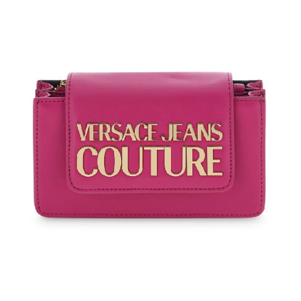 Versace Jeans Couture Fuchsia Mini Axelremsväska för Kvinnor Pink, Dam