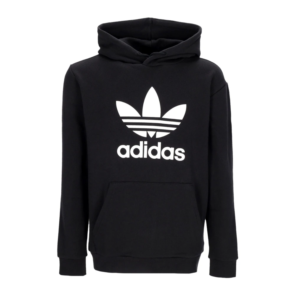 Adidas Men's Black Long Sleeve Training Tops, Xl, Classic Trefoil Hoodie Lightweight Sweatshirt
