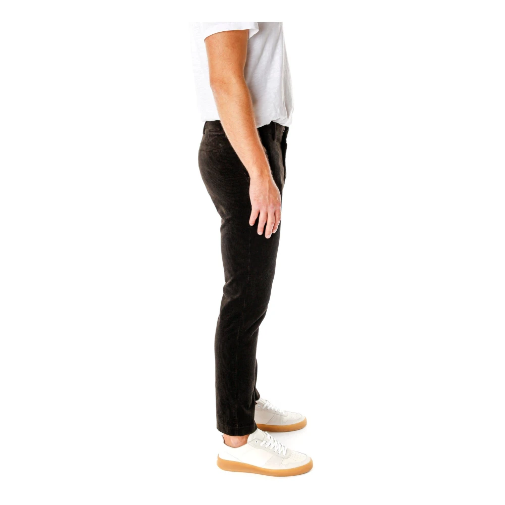 Nn07 Slimme Corduroy Chino Broek met Pakken Kenmerken Black Heren