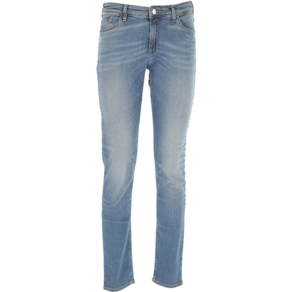 Emporio Armani Slim-fit Denim Jeans för Kvinnor Blue, Dam