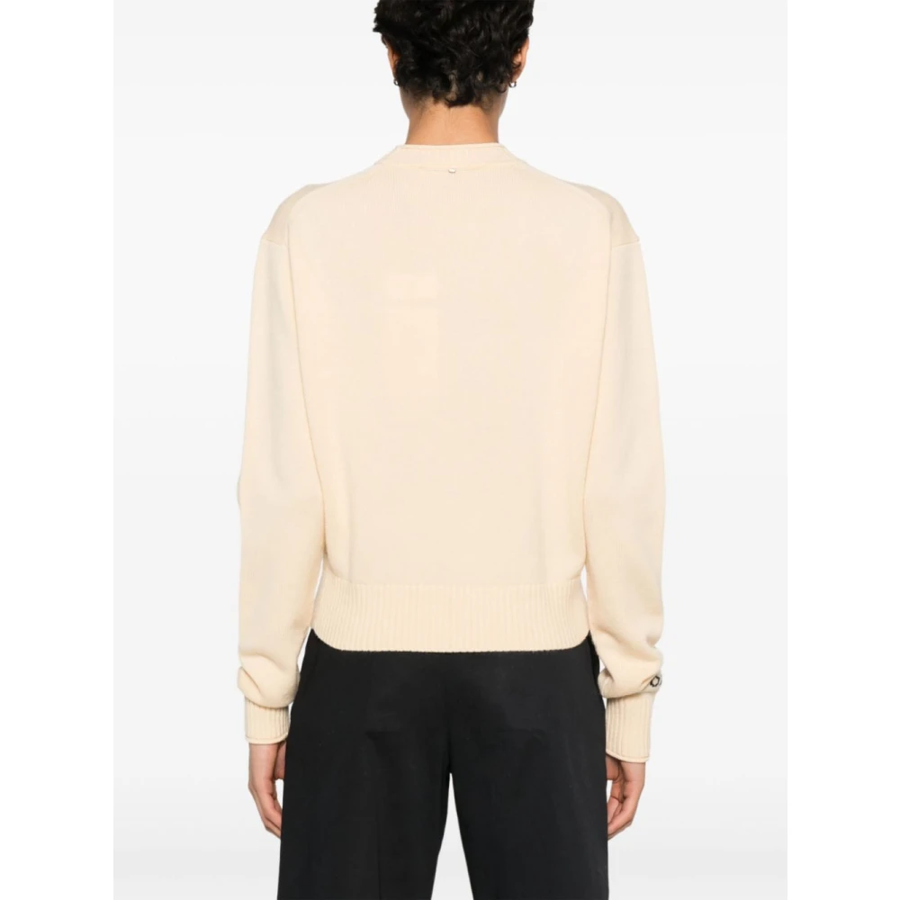 SPORTMAX Gele Wol Crewneck Sweater Yellow Dames