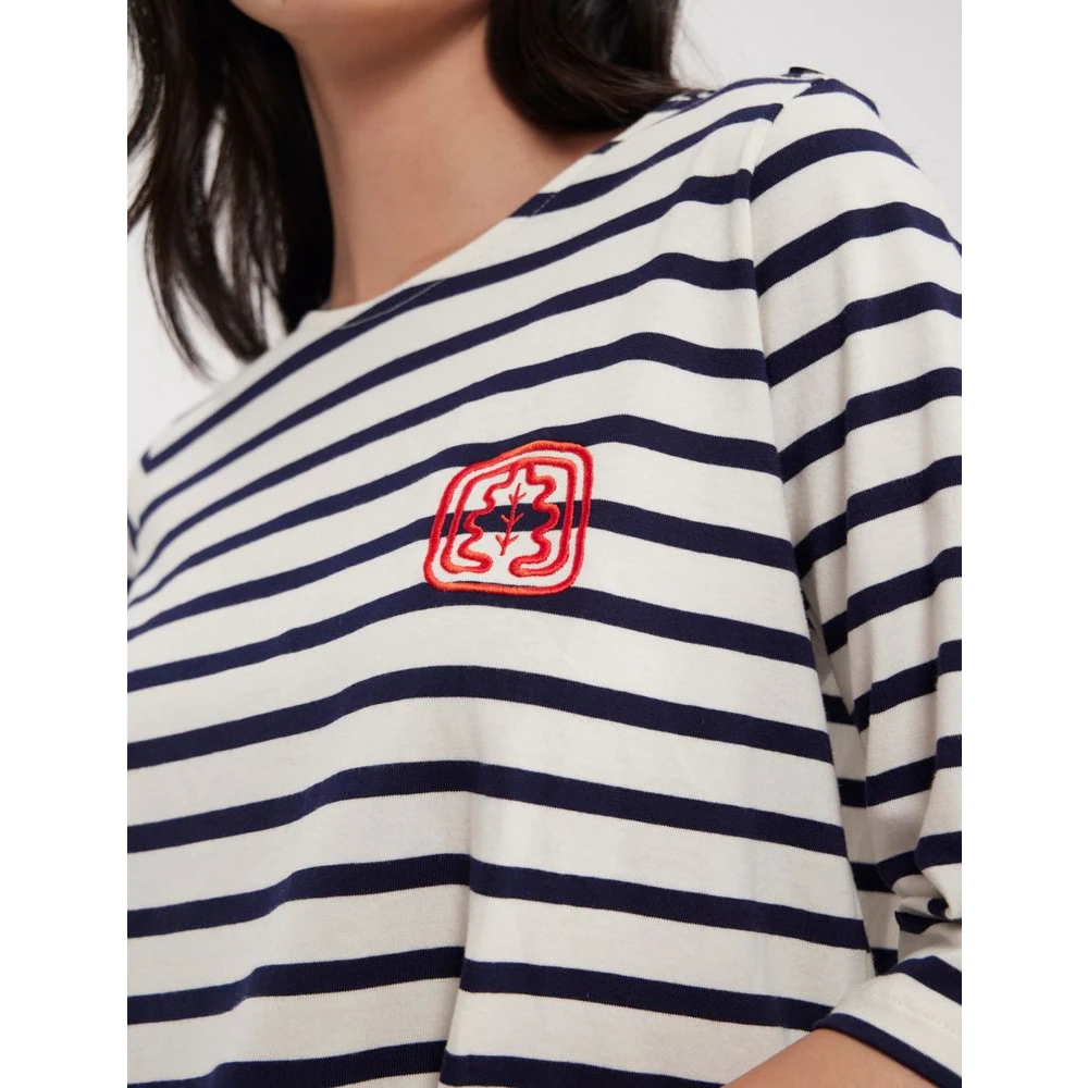 Ines De La Fressange Paris Marianna wit marine gestreepte top Multicolor Dames