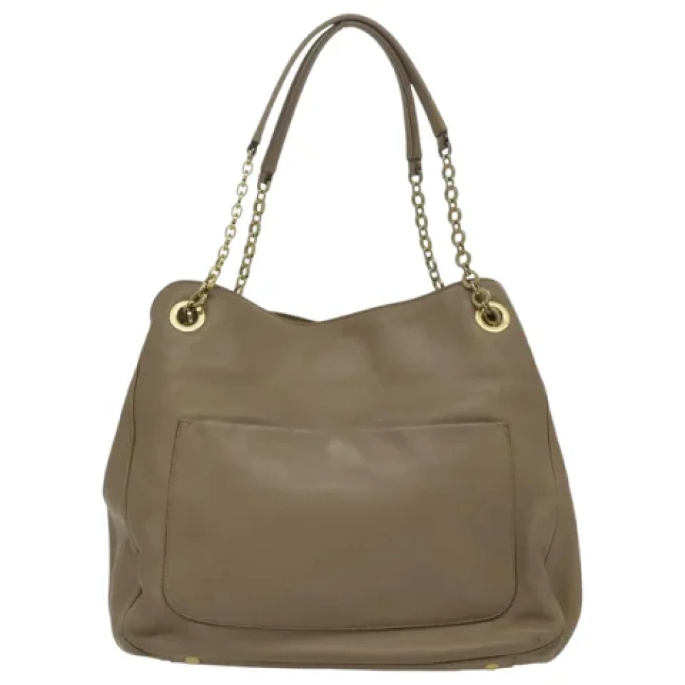 Salvatore Ferragamo Pre-owned Leather handbags Beige Dames