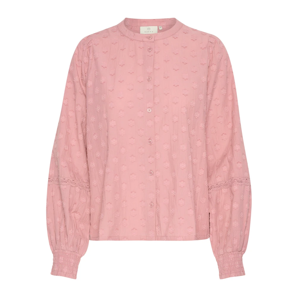 Kaffe Elegant Kaenya Blus med Print Pink, Dam