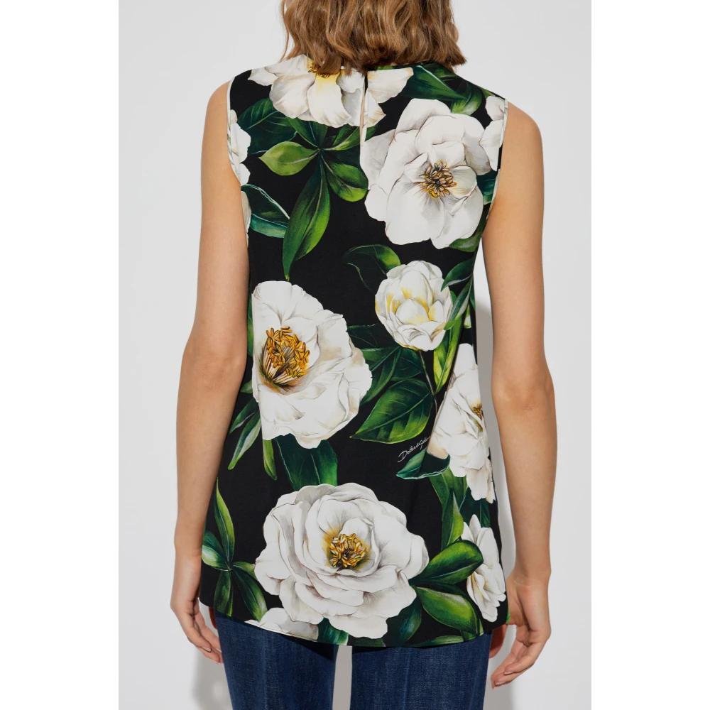 Dolce & Gabbana Top met bloemenmotief Multicolor Dames