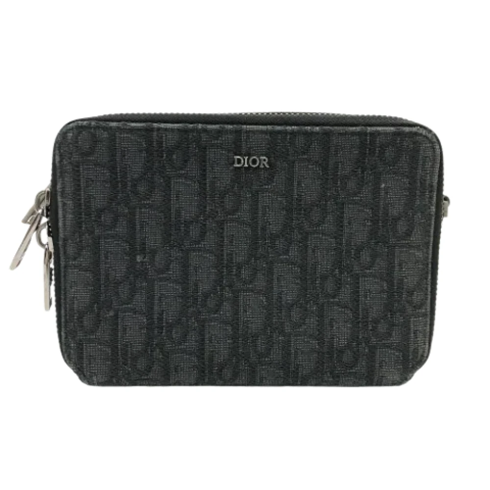 Dior Vintage Pre-owned Fabric dior-bags Blue Heren