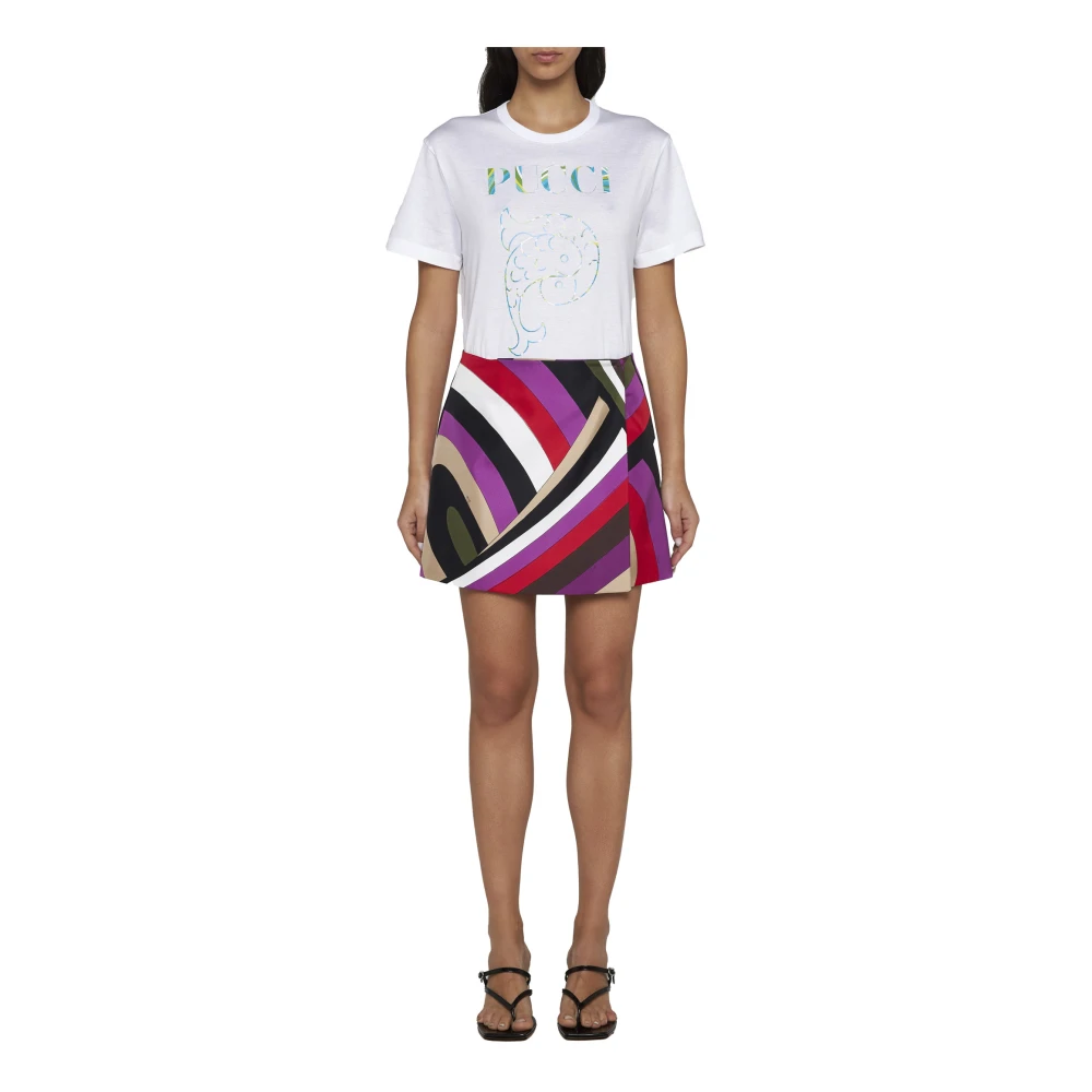 EMILIO PUCCI Witte T-shirts en Polos White Dames