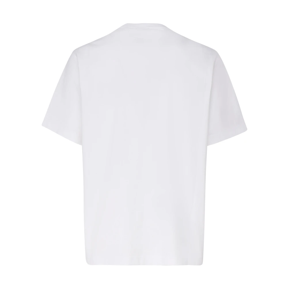 Burberry Witte Katoenen T-shirt met Ronde Kraag White Heren