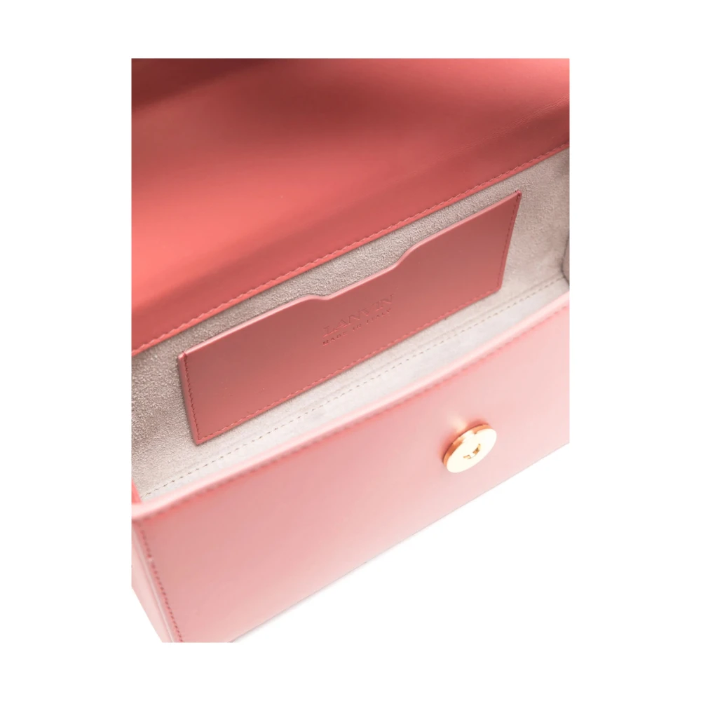 Lanvin Koraalroze Foldover Top Tas Pink Dames