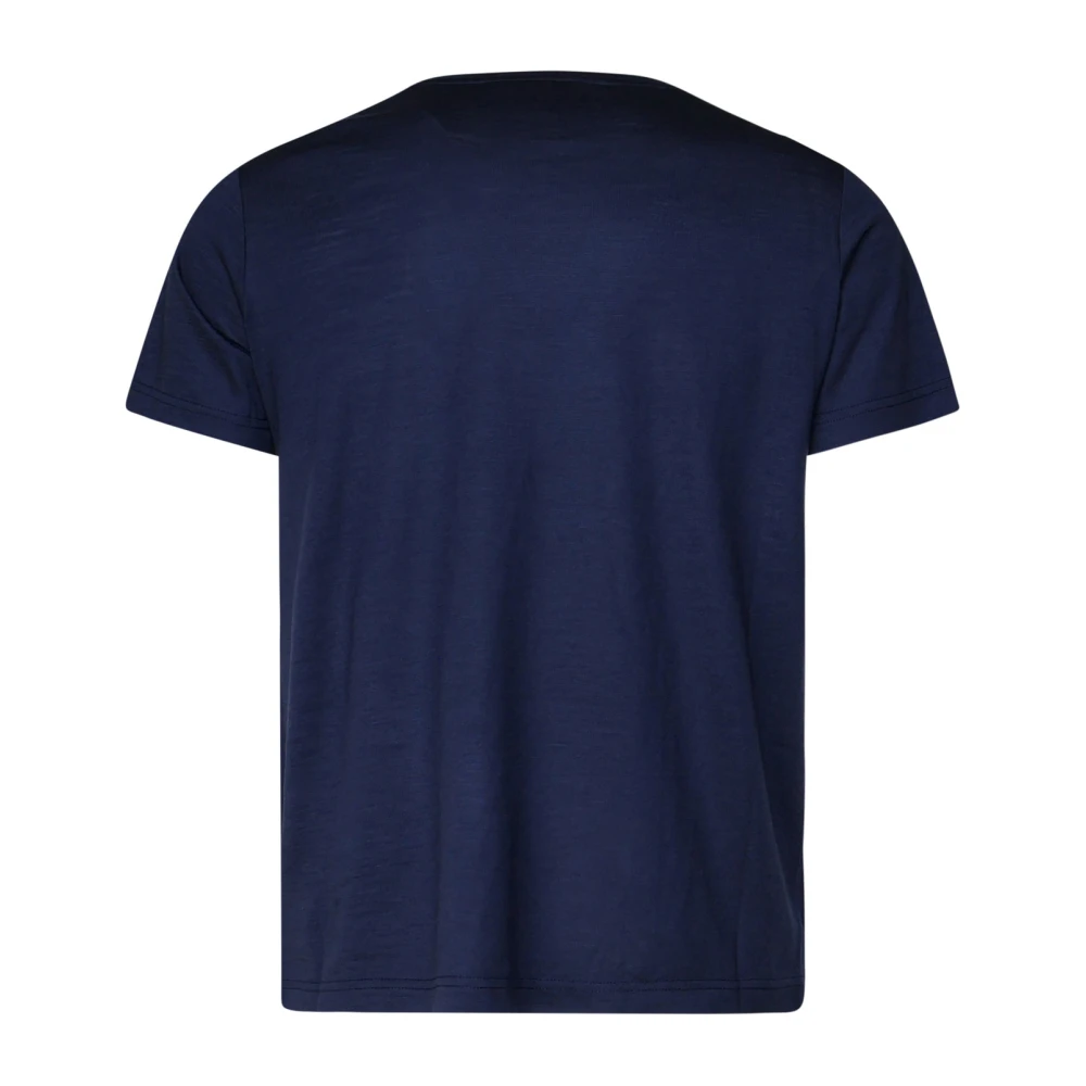 K-way Blauw Katoenen T-shirt met Ronde Kraag Blue Heren