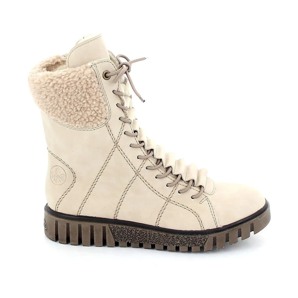 Rieker Beige Casual Ankelboots för kvinnor Beige, Dam