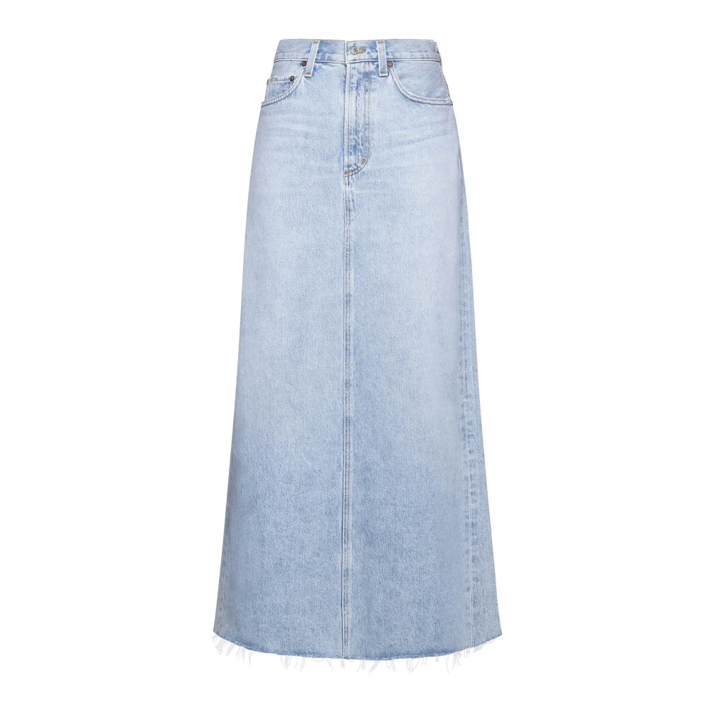 Agolde Hilla Denim Rok Blue Dames