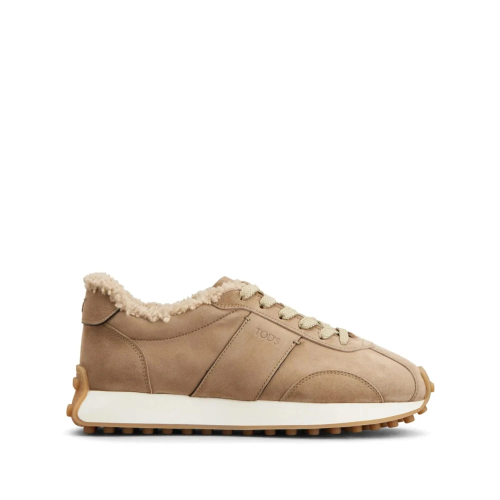 Tod's Damen Braun E Leder Freizeit Sneakers