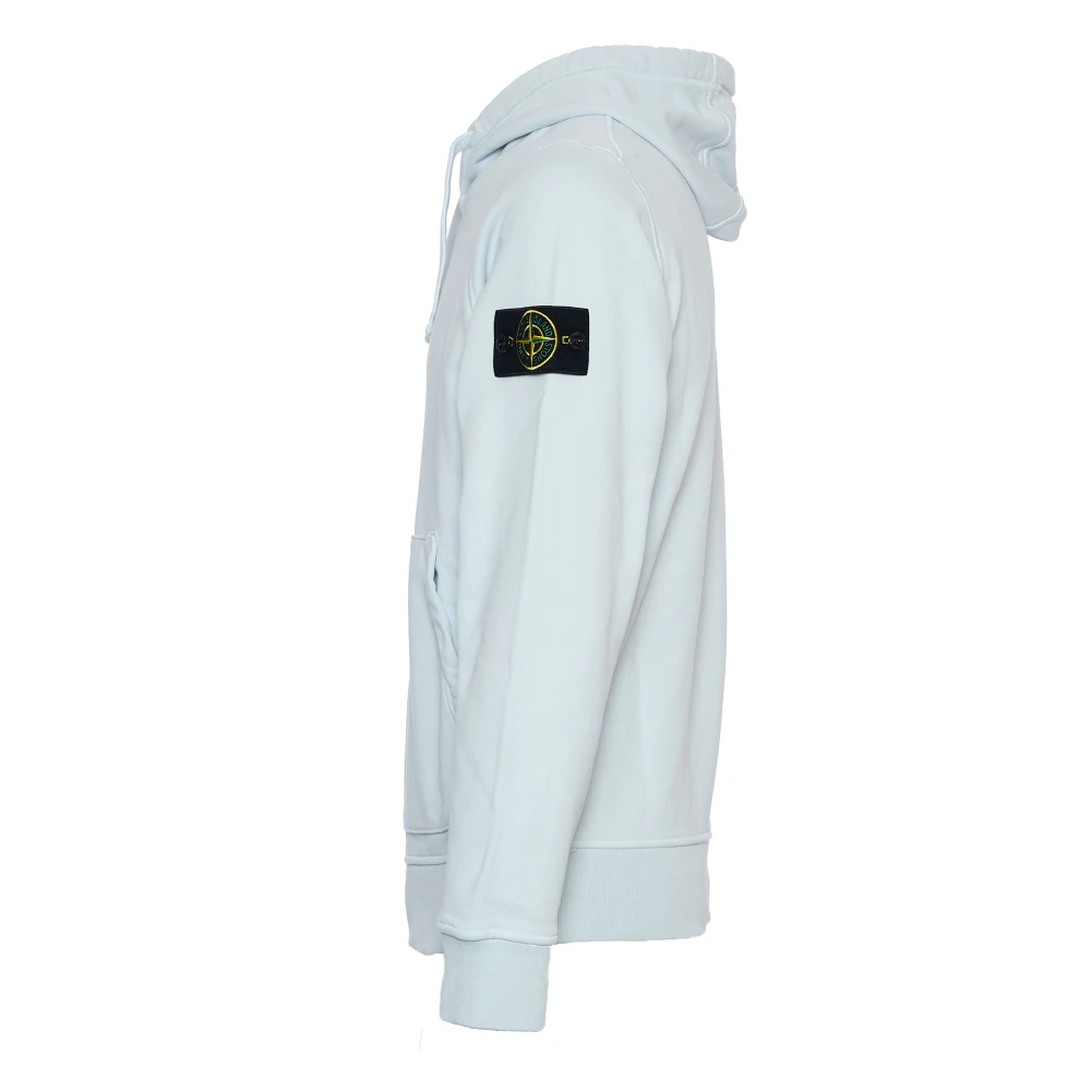 Stone Island Lichtblauwe hoodie Verhoog stijl Blue Heren