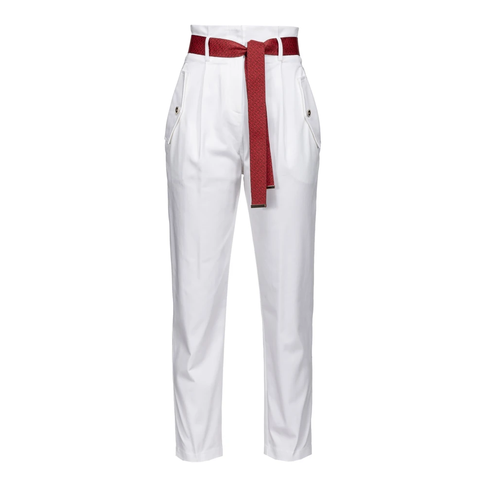 Pinko - Trousers > Chinos - White - Pinko - Modalova