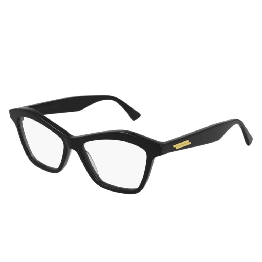 Bottega Veneta Cat-eye acetaat montuur met gestreepte pootjes Black Unisex
