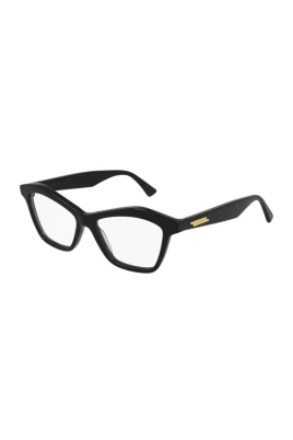 Cat-eye acetatbåge med randiga skalmar