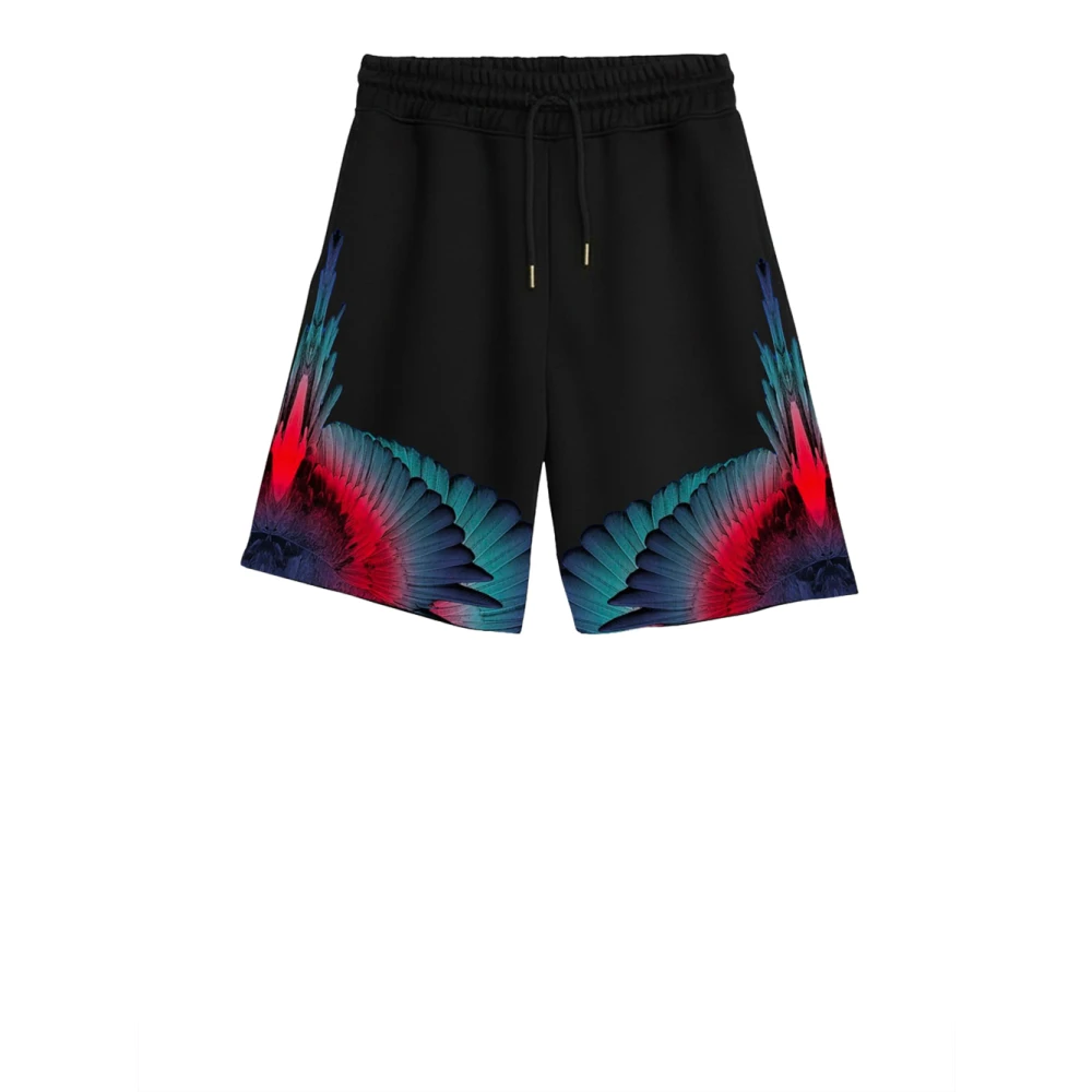 Marcelo Burlon Multicolor Bermudas, Male, Xs, Wings Print Bermuda Shorts