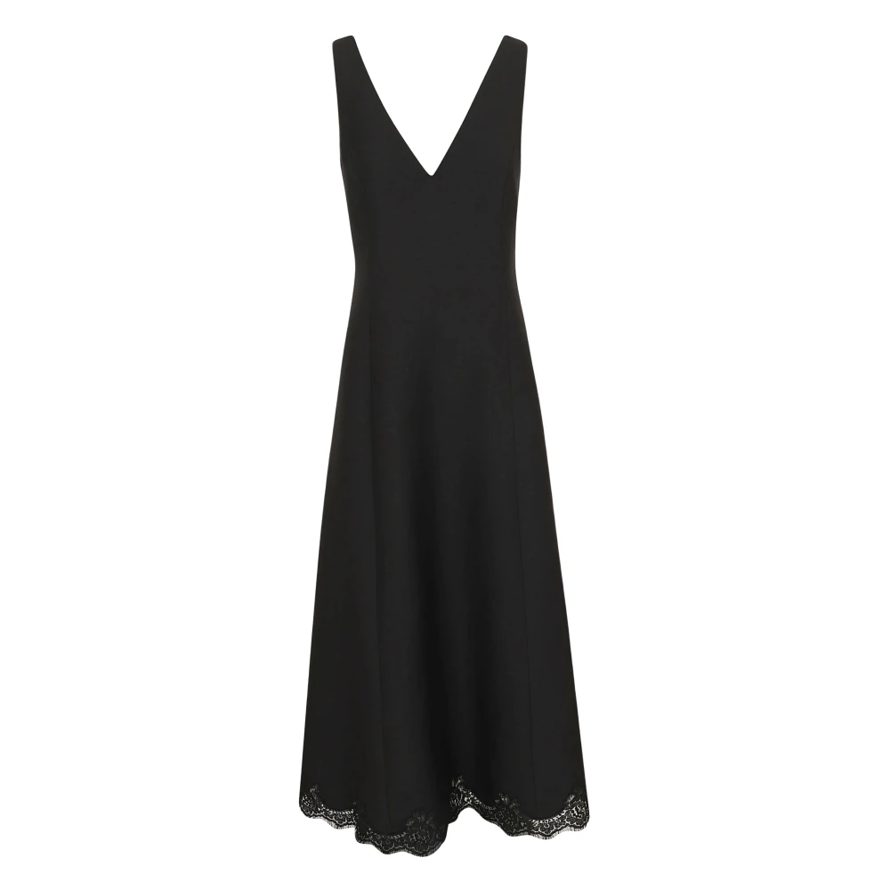 Valentino Garavani Crepe Couture Midi Dress - Female - Midi Dresses - Black - Xs - Dresses
