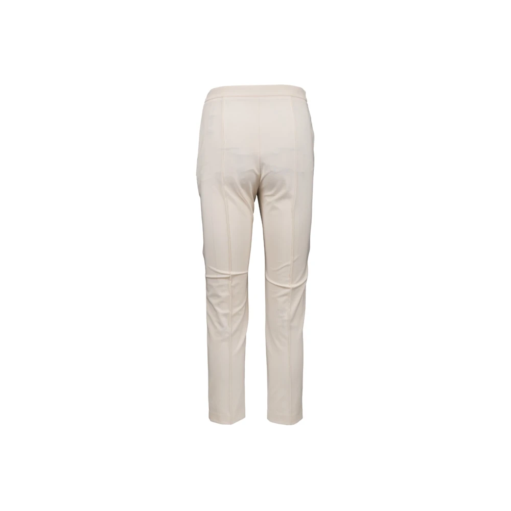 Elisabetta Franchi Slim-Fit Rits Haak Damesbroek Beige Dames