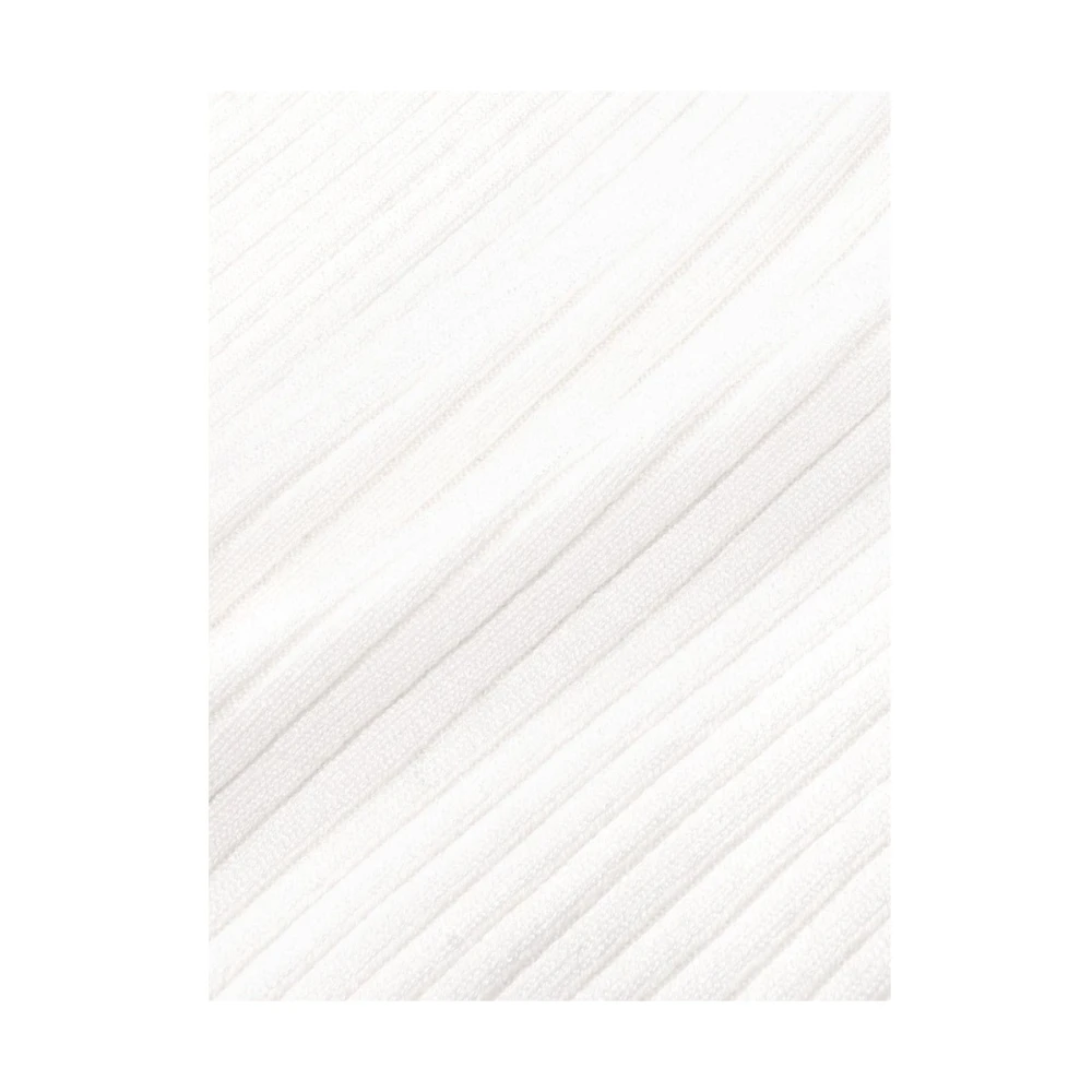 Sporty & Rich Sportieve Rib Logo Mouwloze Top White Dames
