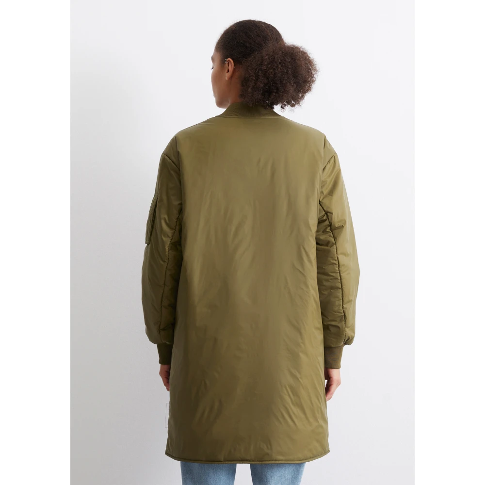Marc O'Polo Aviator-stijl reguliere lange blouson Brown Dames