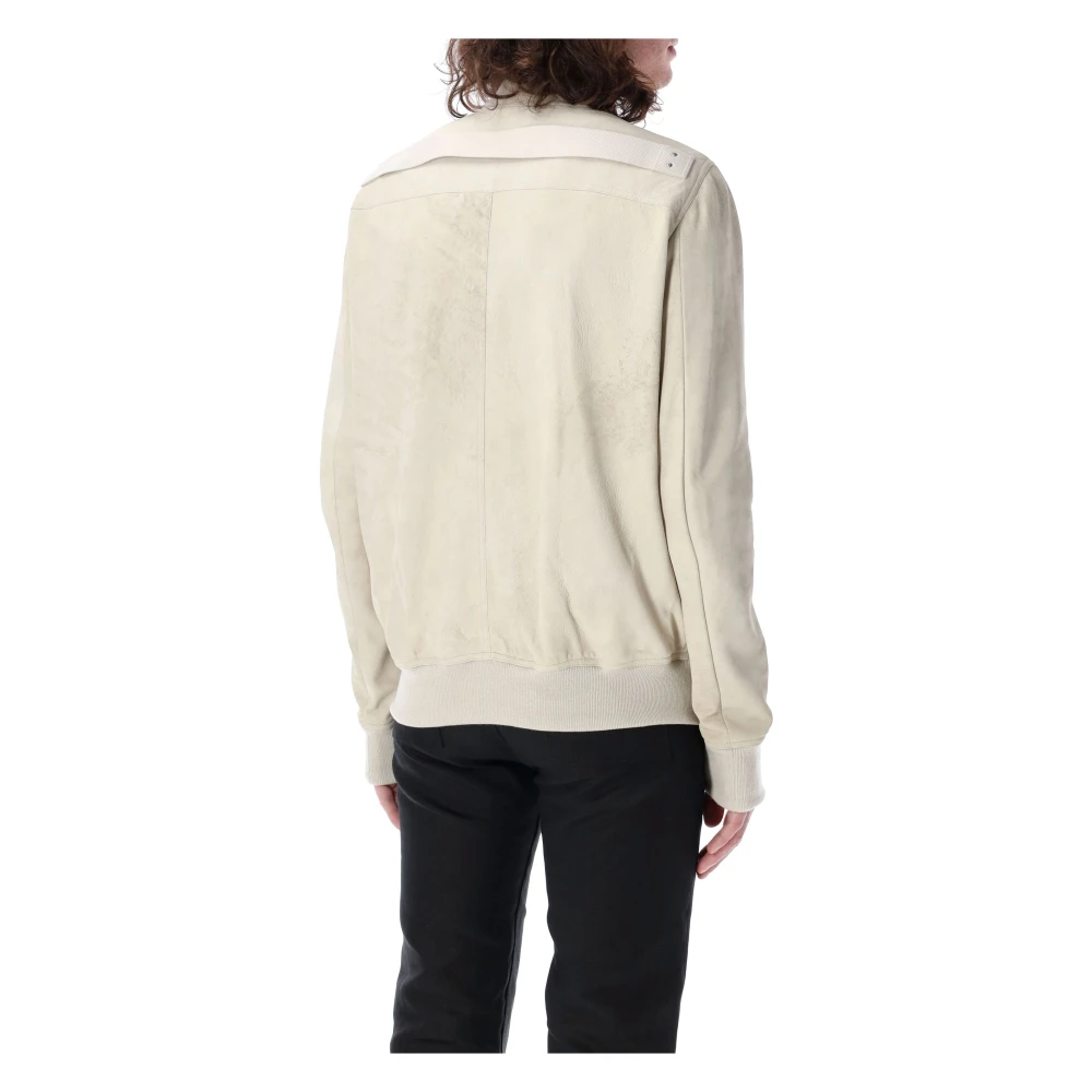 Rick Owens Klassieke Flight Lam Leren Jas Beige Heren