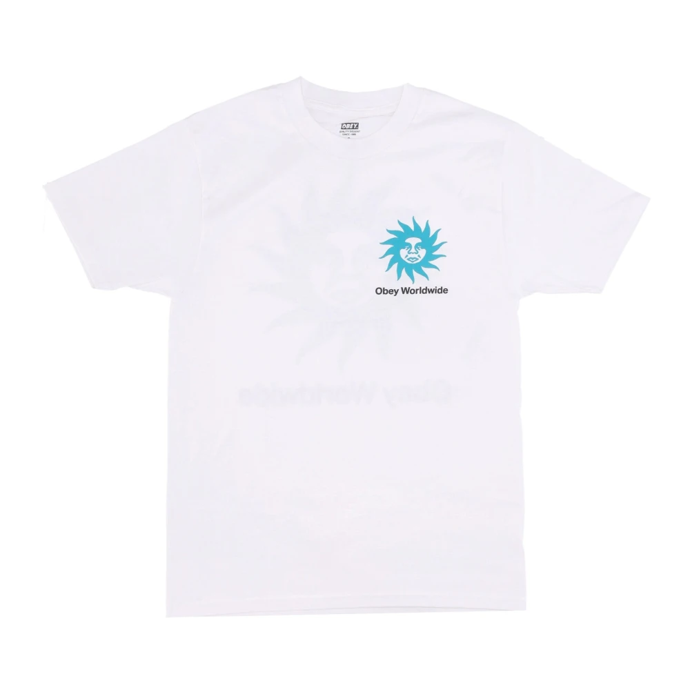 Obey Klassieke Witte Tee met Spiraalprint White Heren