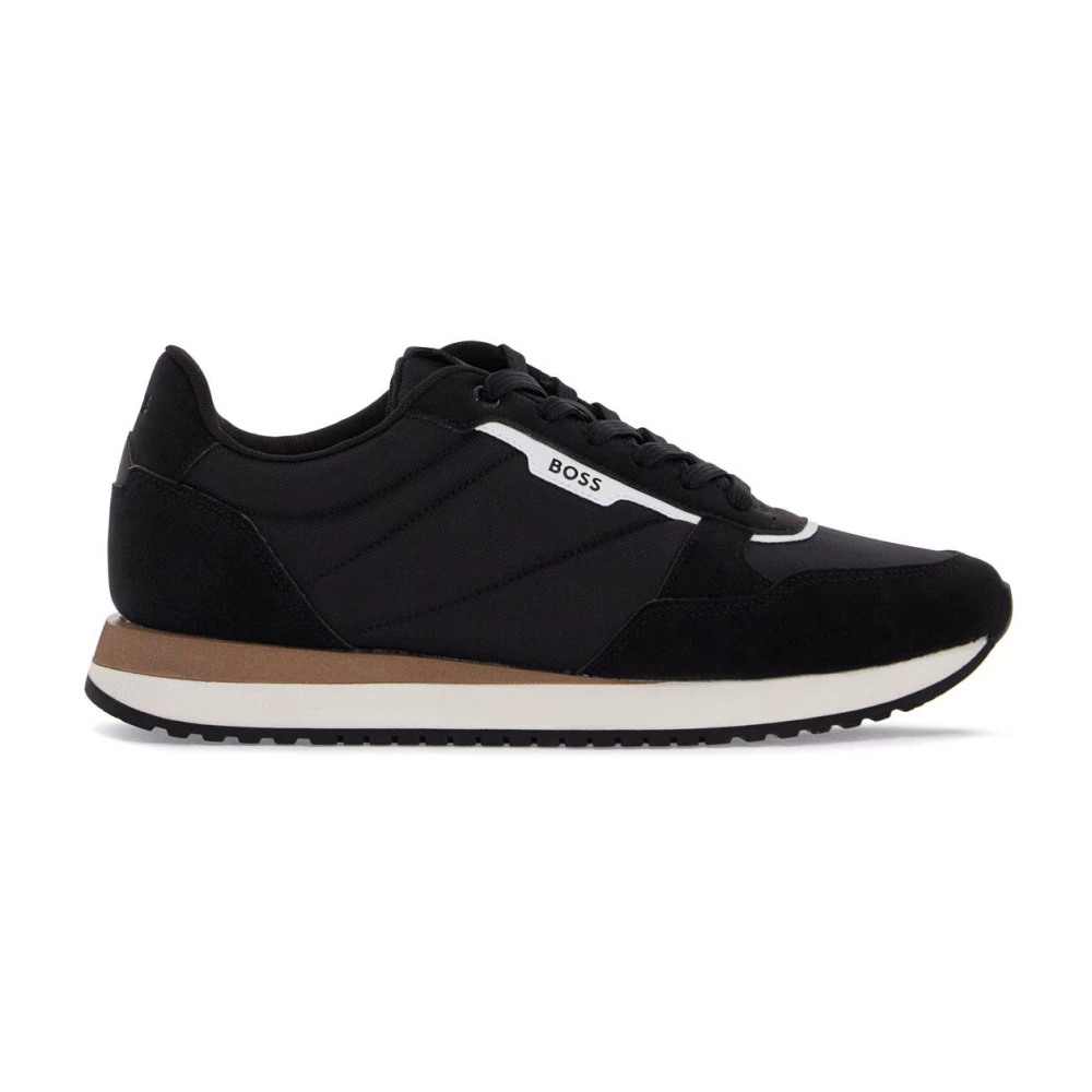 Boss Sneakers i mocka och tekniskt tyg Black, Herr