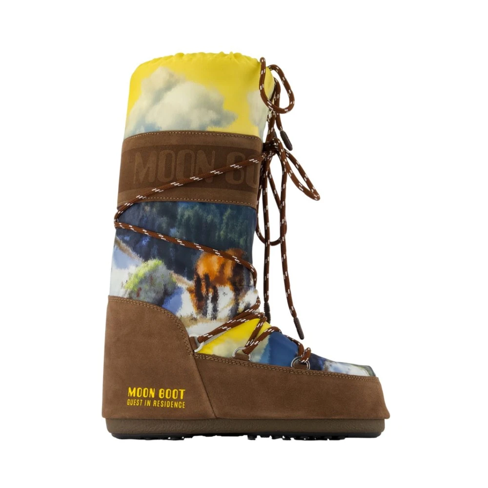 Moon Boot Women's Multicolor Skiing & Snowboarding, 2 Uk, Icon High Postcard Boots