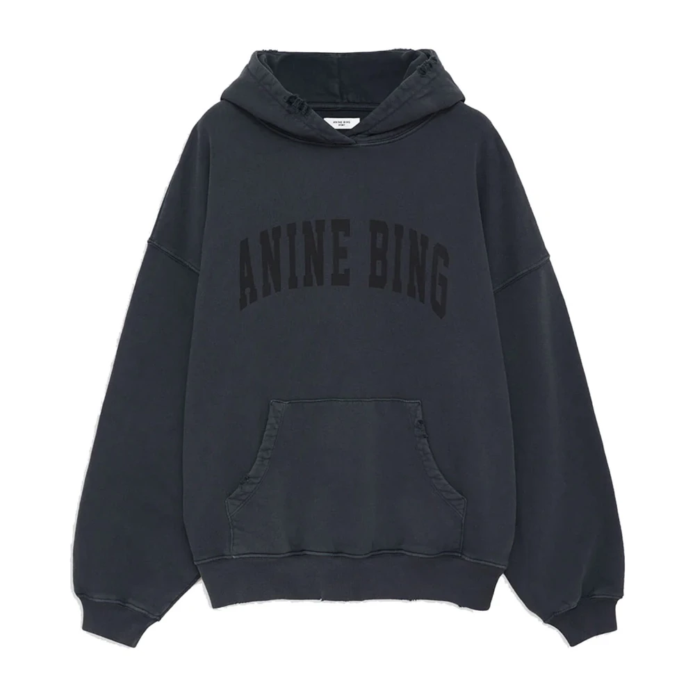Anine Bing Harvey Sweatshirt Dark Washed Black Dames