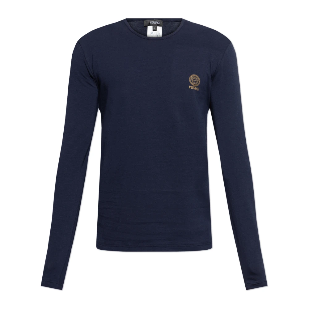 Versace Lange mouw hemd Blue Heren