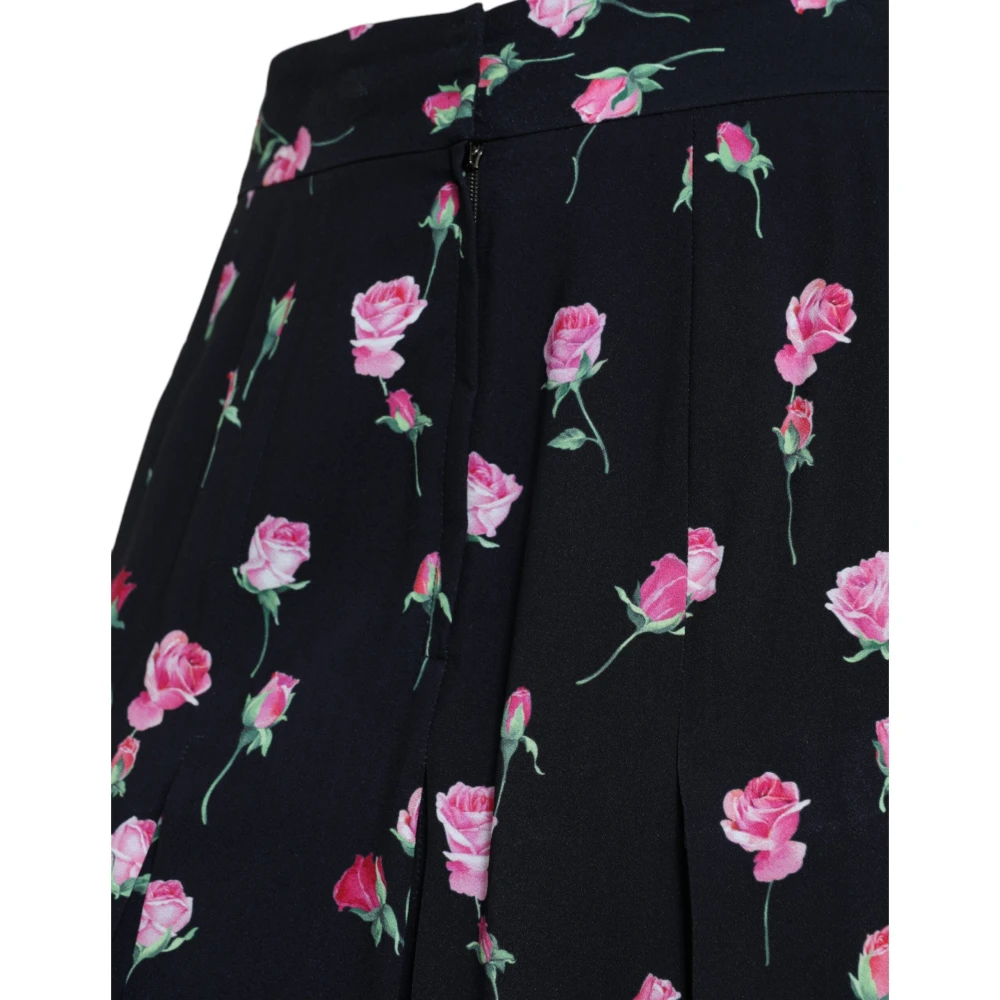 Dolce & Gabbana Elegante knielange rok met bloemenprint Multicolor Dames