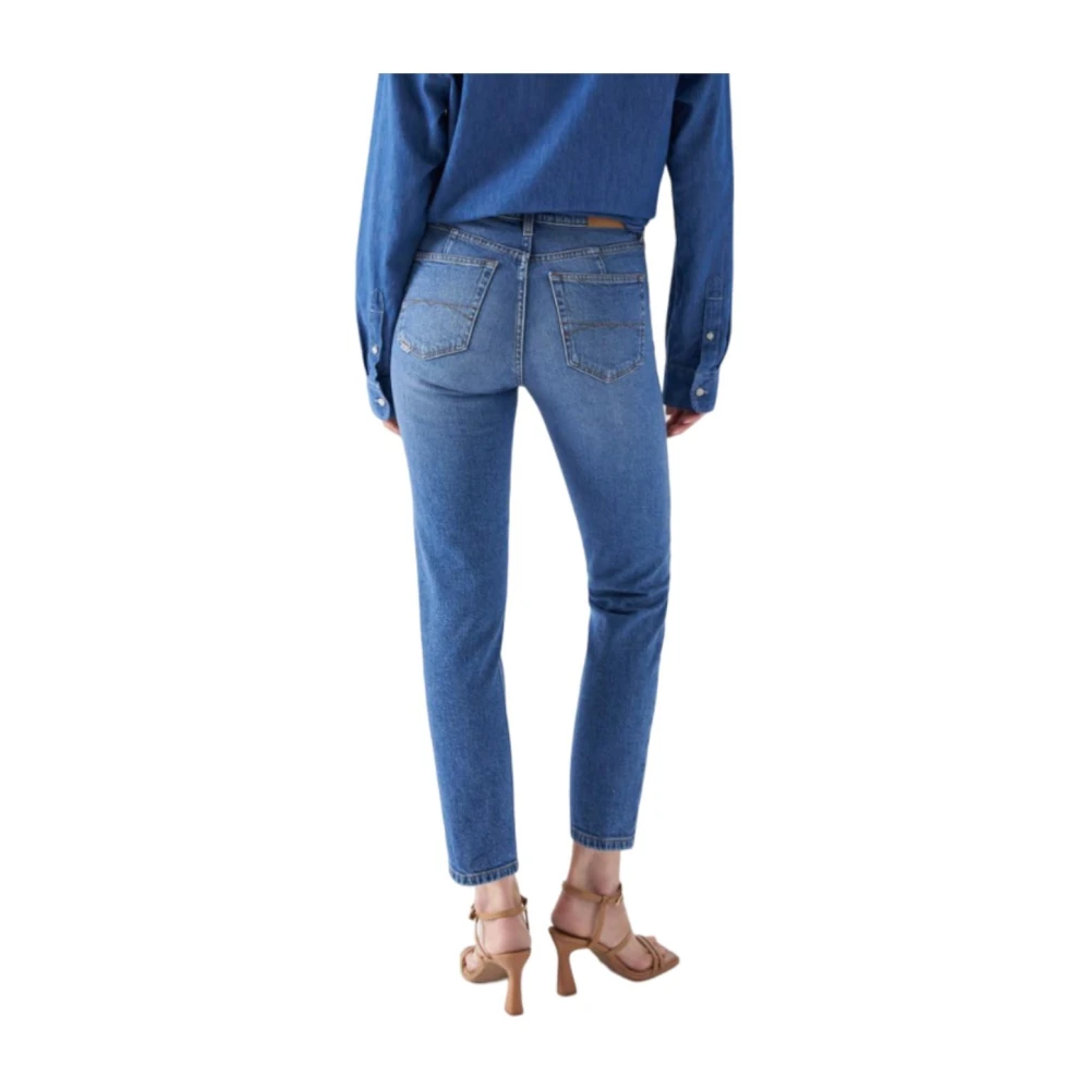 Salsa Moderne Cropped Slim Jeans Blue Dames