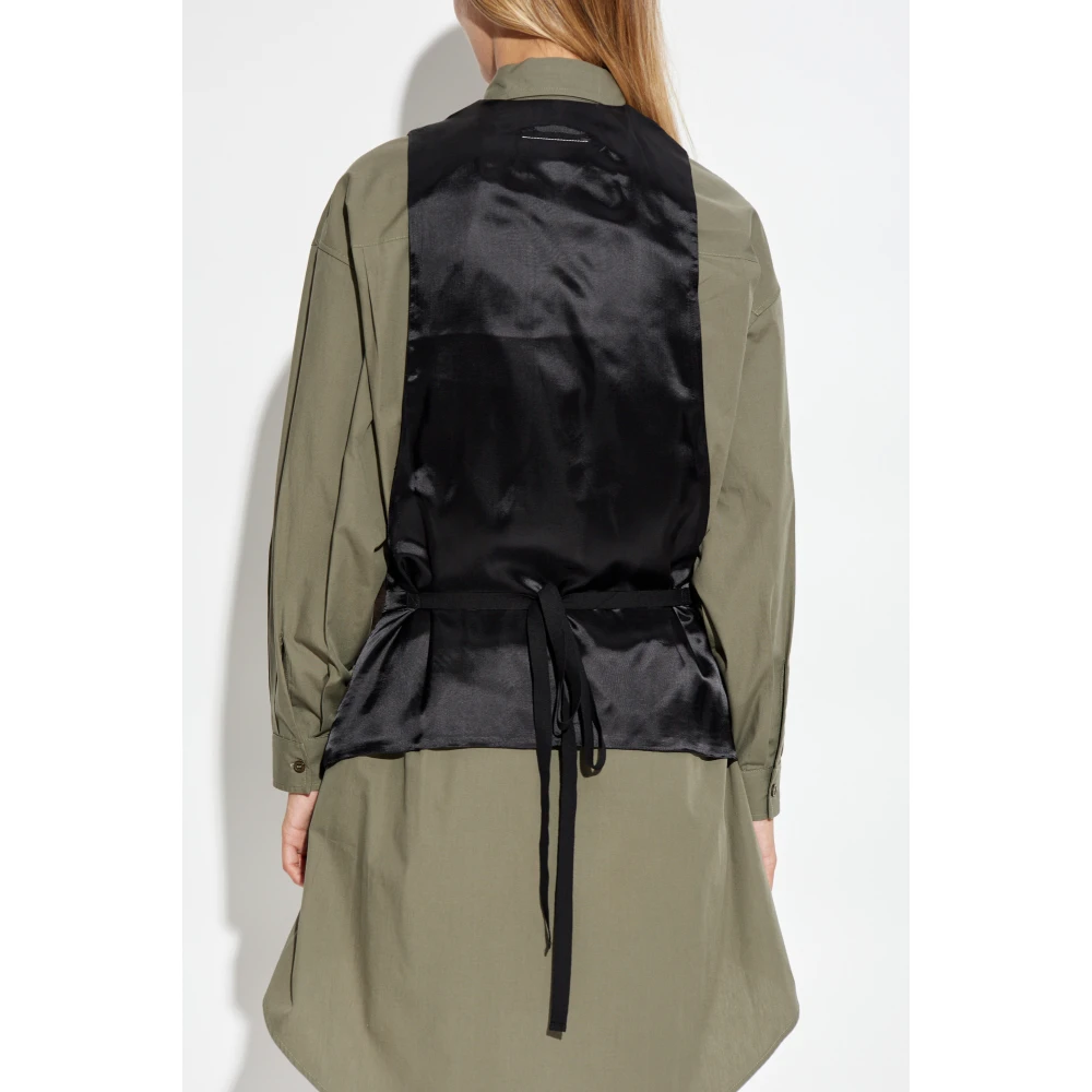 MM6 Maison Margiela Vest met verlengde snit Brown Dames