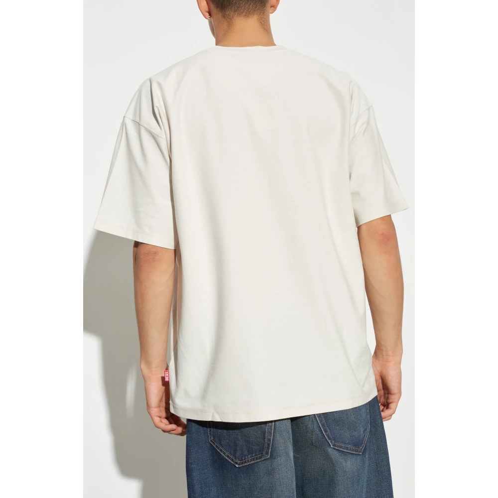 Diesel T-shirt T-Boxt-S4 Beige Heren