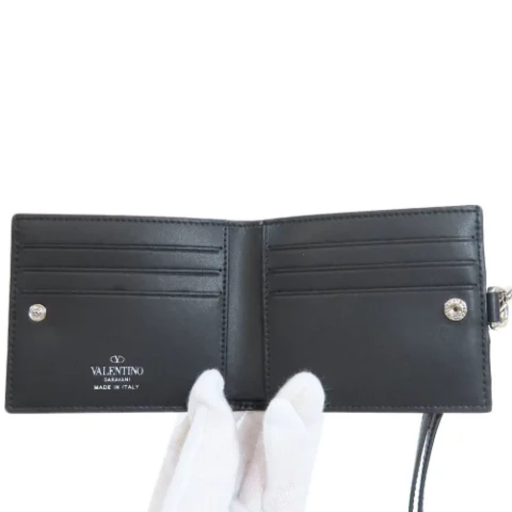 Valentino Vintage Pre-owned Leather wallets Black Dames