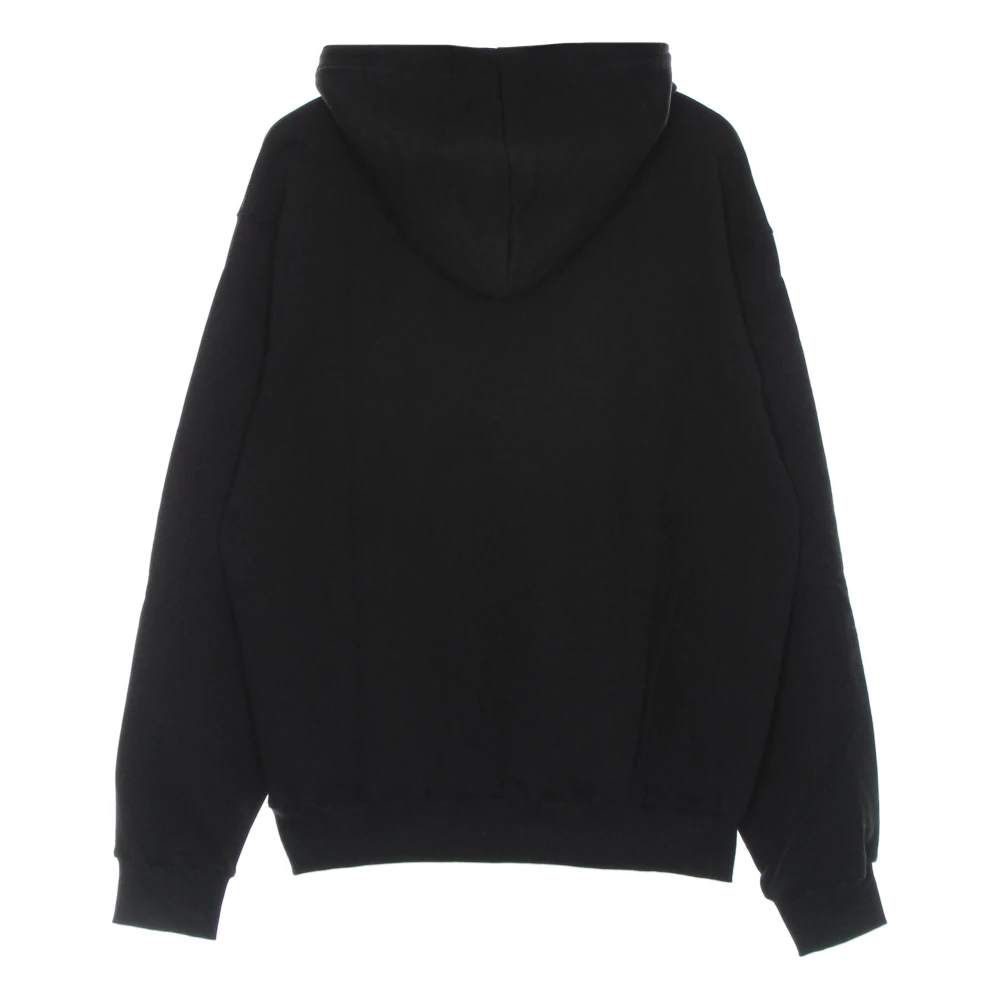 Usual Zwarte hoodie met kangoeroezak Black Heren