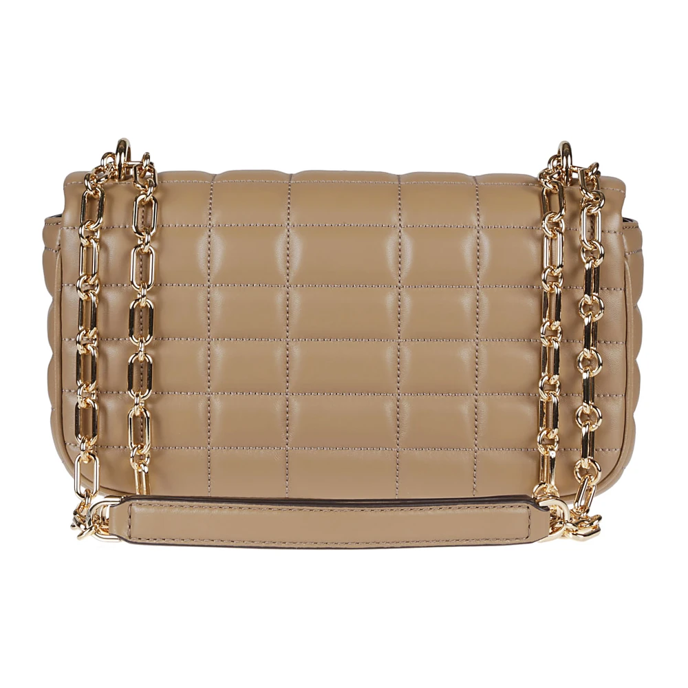 Michael Kors Gestikte Schoudertas met Ketting Brown Dames