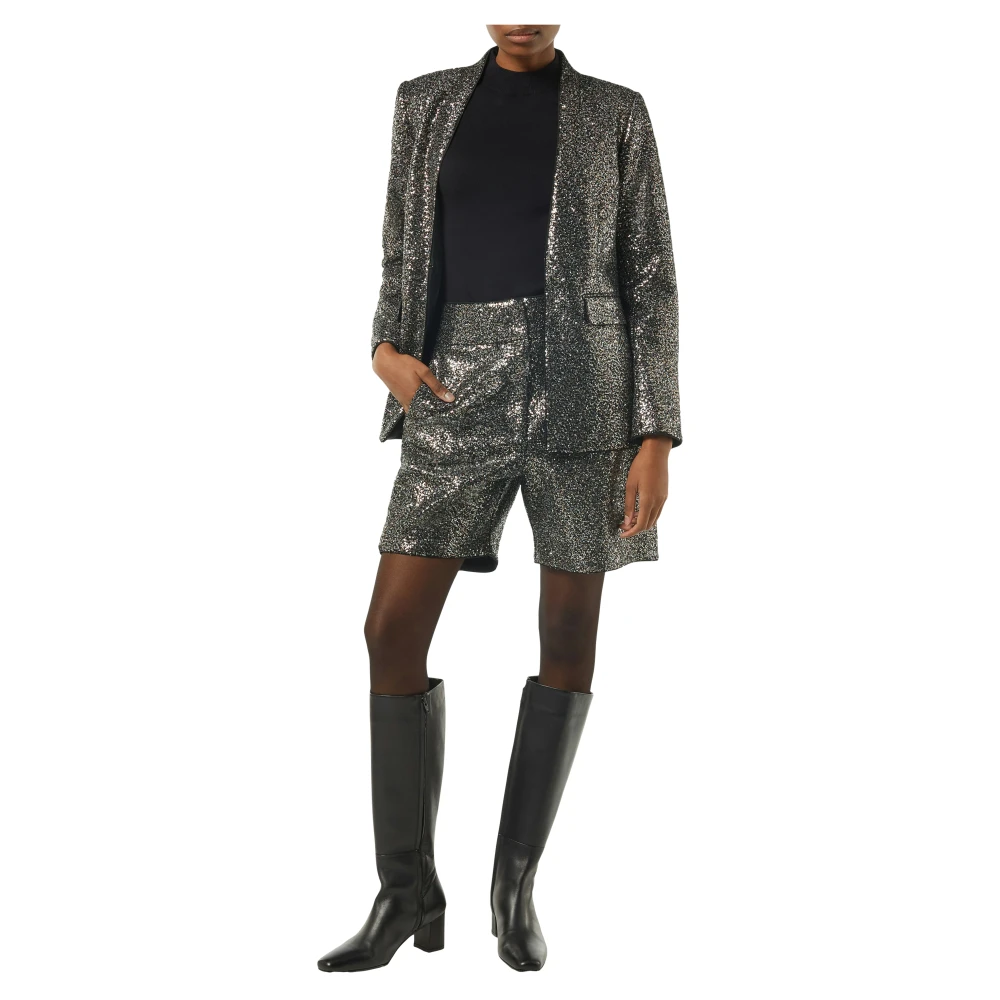 comma Paillet High-Rise Shorts Black Dames