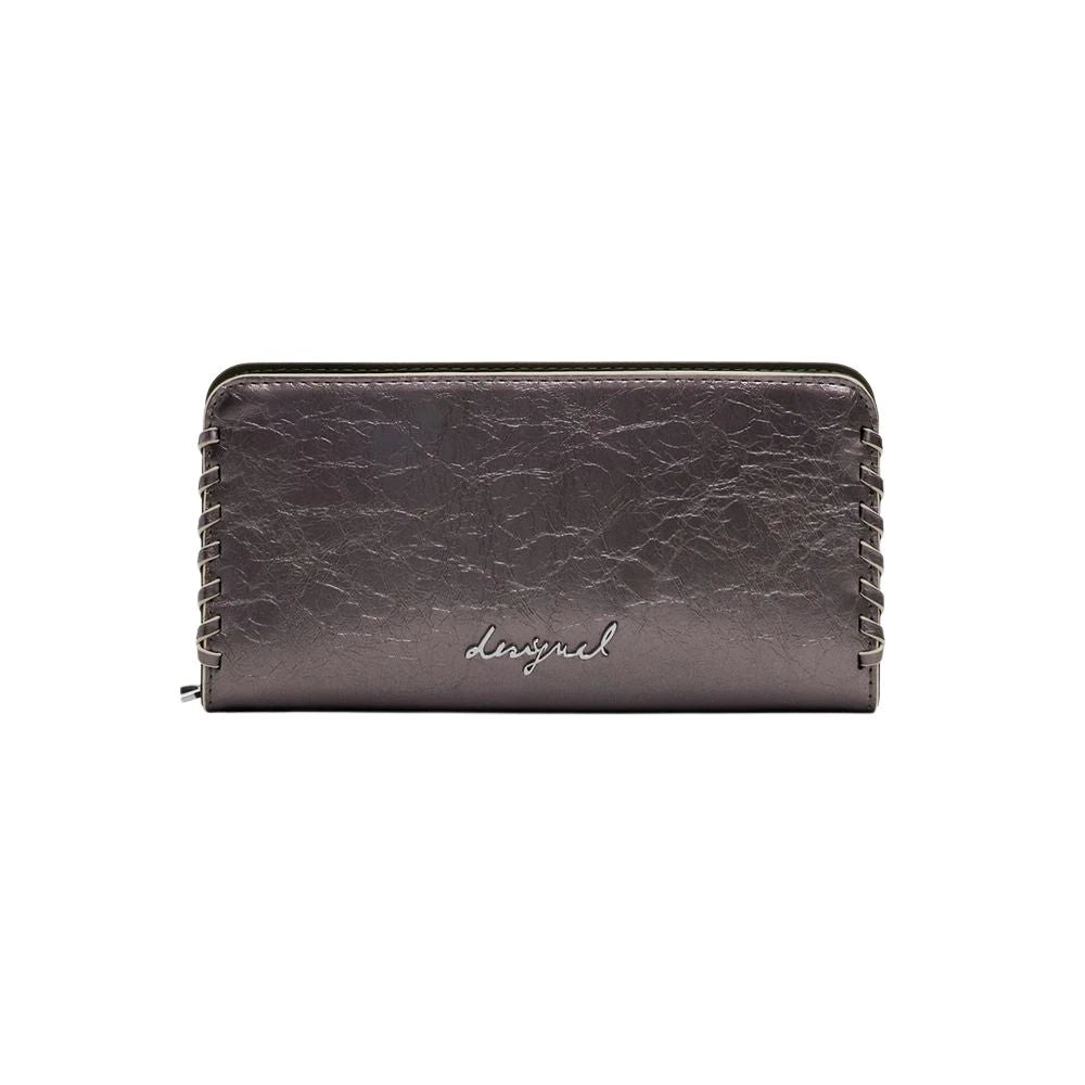 Desigual Donna Marrone Portafoglio Bronzo Fiona Tiny Zip