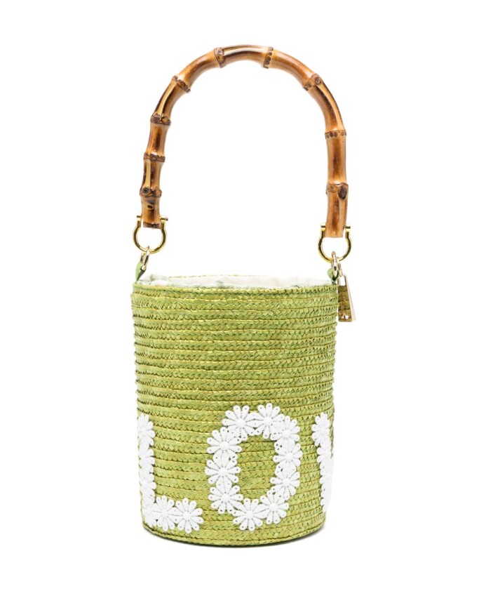 green-floral-applique-drawstring-bag