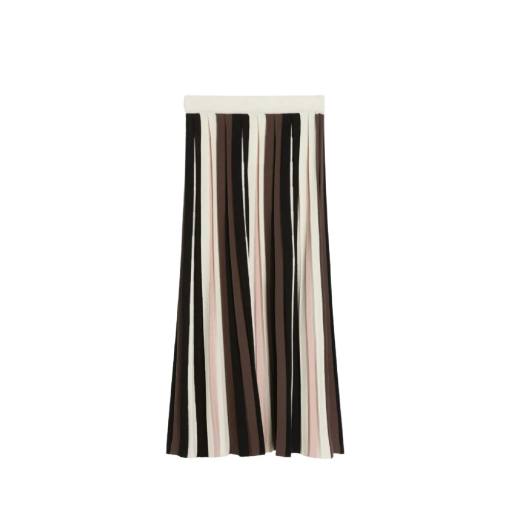 Weekend Max Mara Women's Striped Pleated Skirt With Inlays