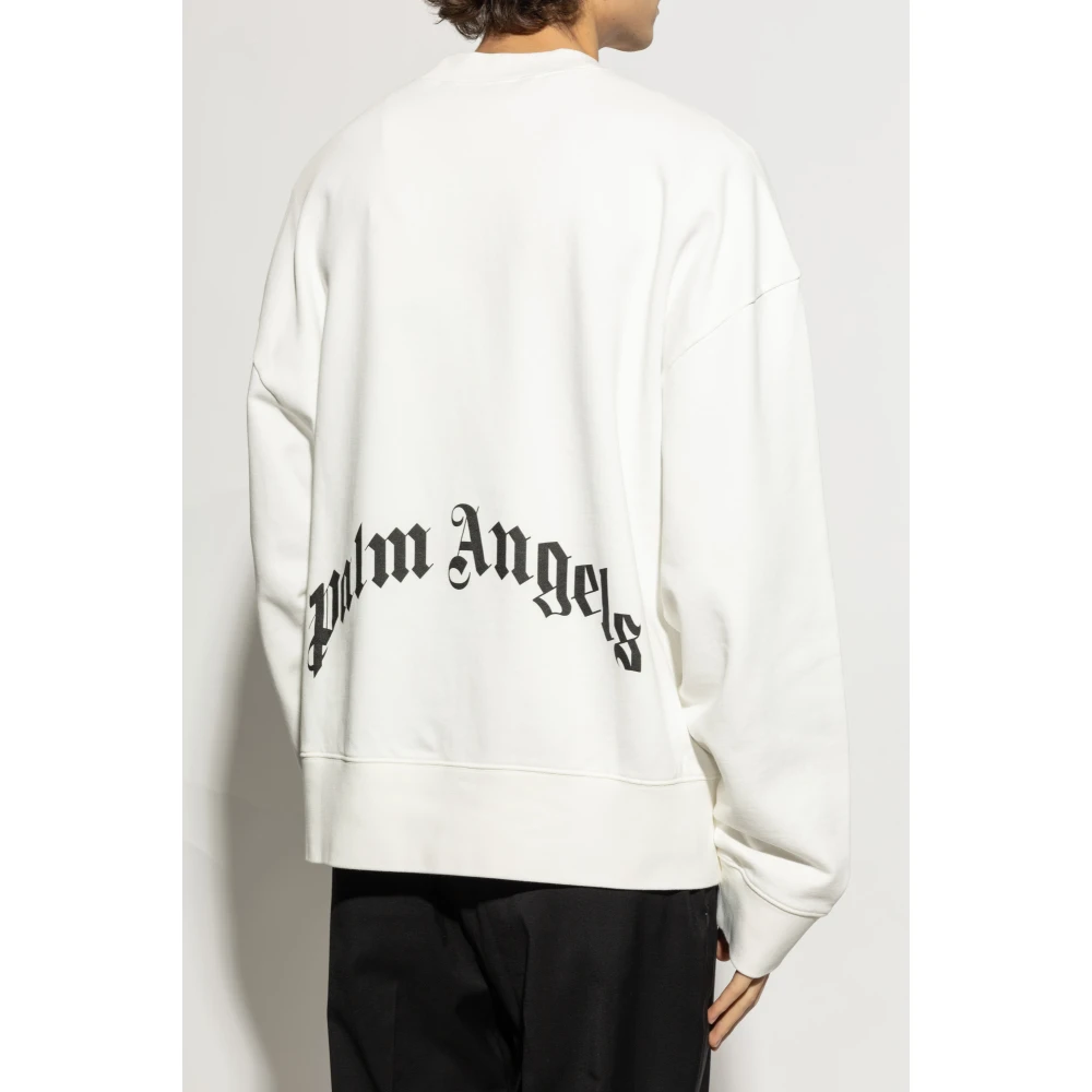 Palm Angels Sweatshirt met logo White Heren