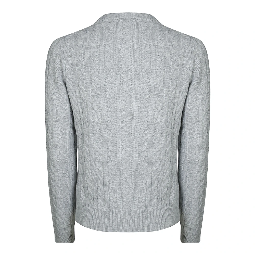 Sun68 Ronde Hals Kabeltrui Vest Gray Dames