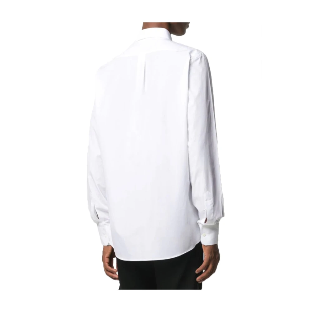 Dolce & Gabbana Verrijk je formele garderobe met een katoenen overhemd met lange mouwen White Heren