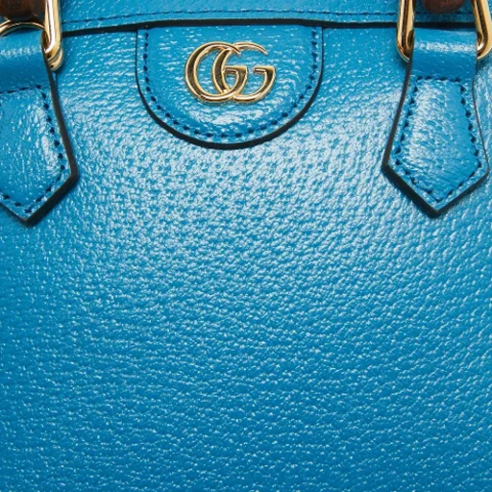 Gucci Vintage Pre-owned Leather handbags Blue Dames