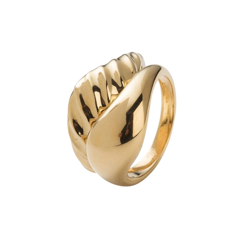 Pandora Gold Rippled Stacking Rings - 52 - Image 2